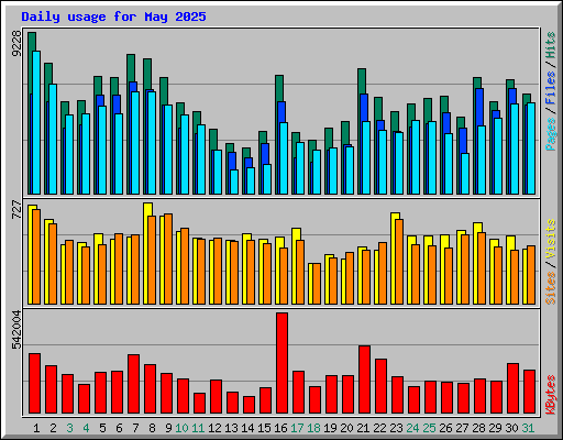 Daily usage for May 2025