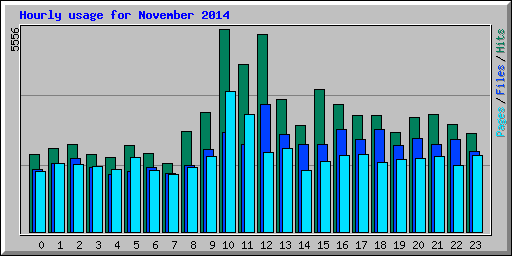 Hourly usage for November 2014
