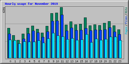 Hourly usage for November 2019