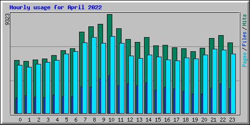 Hourly usage for April 2022