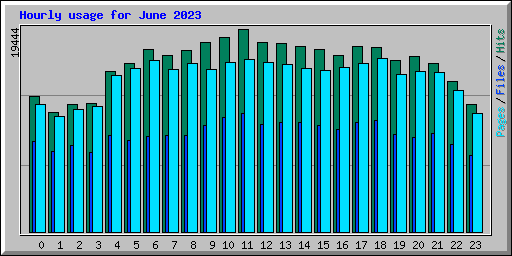 Hourly usage for June 2023