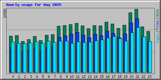Hourly usage for May 2025