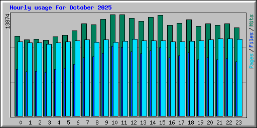Hourly usage for October 2025