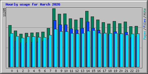 Hourly usage for March 2026