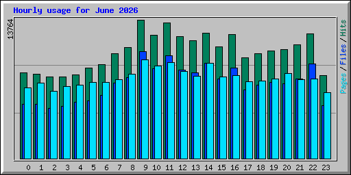 Hourly usage for June 2026